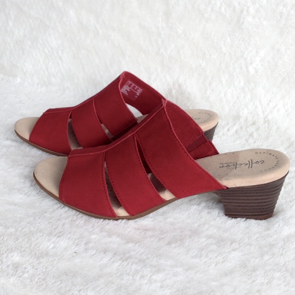 NWOT Clarks Nubuck Leather Valarie Slide Sandals - Picture 2 of 10